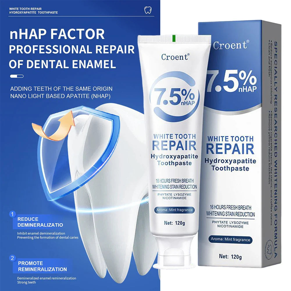 120g Hydroxyapatite Toothpaste – Gentle Mint, Whitening & Stain Removal Oral Care