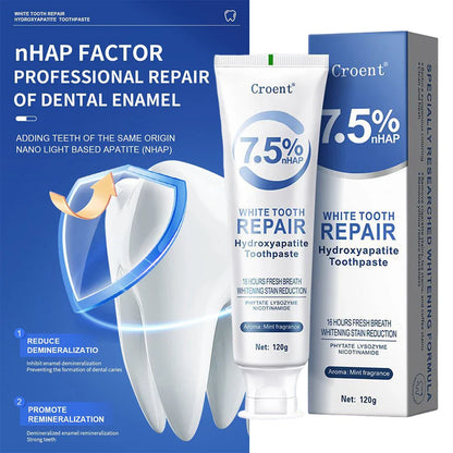 120g Hydroxyapatite Toothpaste – Gentle Mint, Whitening & Stain Removal Oral Care
