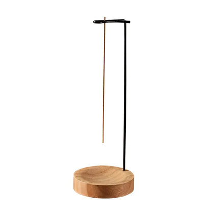 Creative Upside Down Incense Burner - Wooden Round Stick Holder & Tray for Bedroom, Home & Yoga Decoration