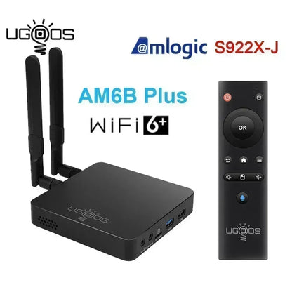 Ugoos AM6B Plus Android 9 Smart TV Box - Amlogic S922X-J, 4GB DDR4, 32GB, WiFi 6, 4K, BT5.0