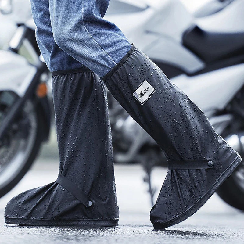 Rain Shoe Cover Protector - Waterproof Rubber Non-Slip Gardening Boots & Riding High Tube Slippers