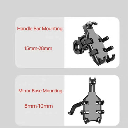 Universal 8-Claw Mobile Phone Holder – Mount for Motorcycle, Scooter, ATV, Bicycle & E-Bike