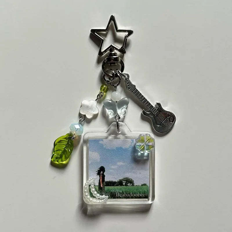 Handmade Album Lamp Keychains – Trendy Y2K Aesthetic Accessories