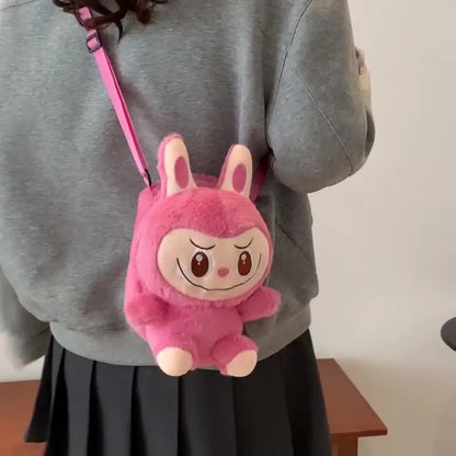 Fashion Cute Plush Doll Crossbody Bag — Multifunctional Phone Pouch & Toy, Versatile Birthday Gift for Girls