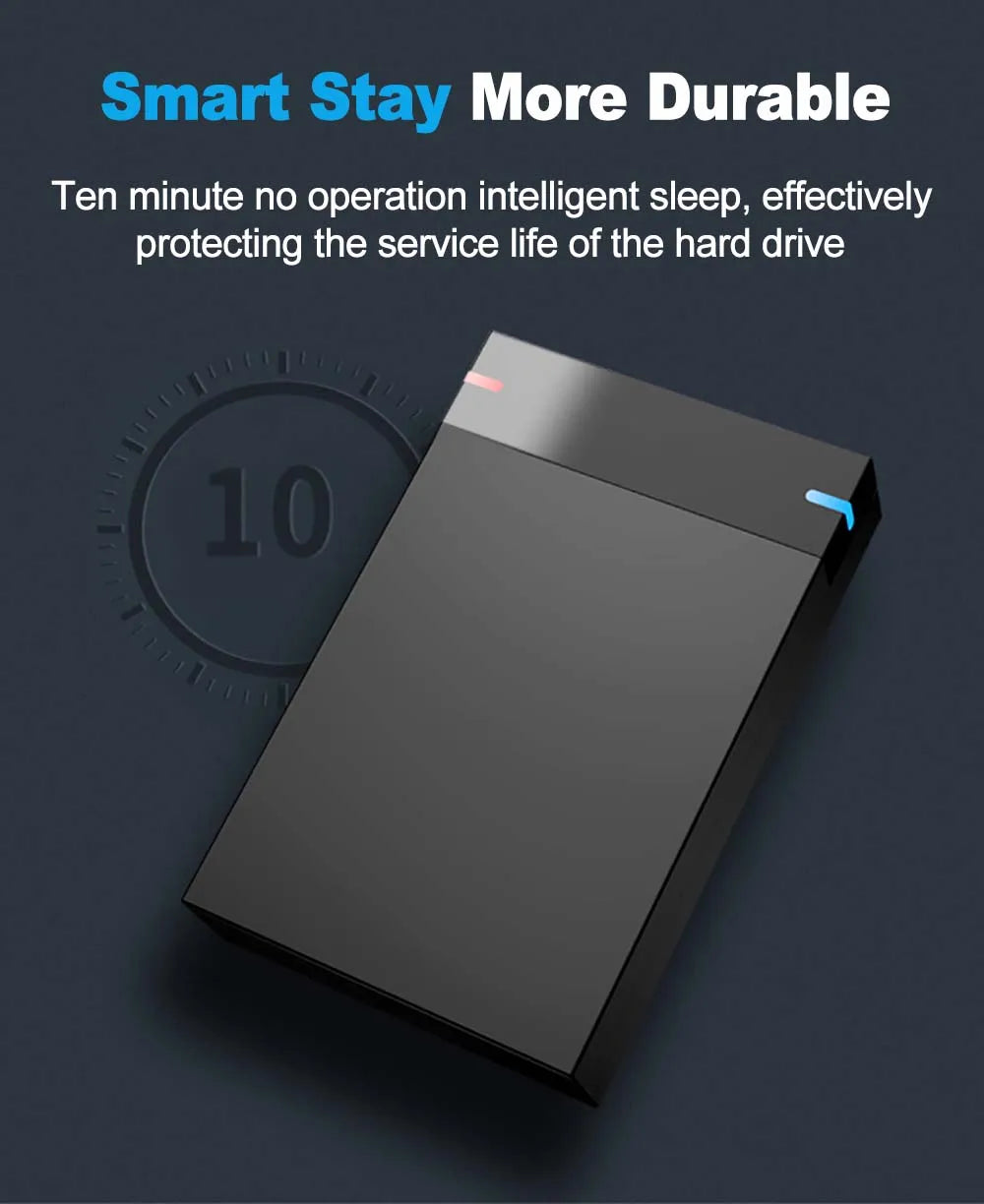 3.5 Inch USB 3.0 to SATA External Hard Drive Enclosure Case for SSD/HDD up to 10TB – PC & Laptop Compatible