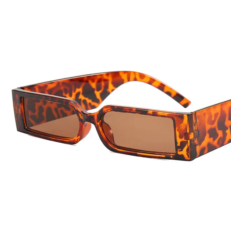 Luxury Rectangle Vintage Sunglasses for Men – Hip Hop Designer Black Small Frame UV400 Shades