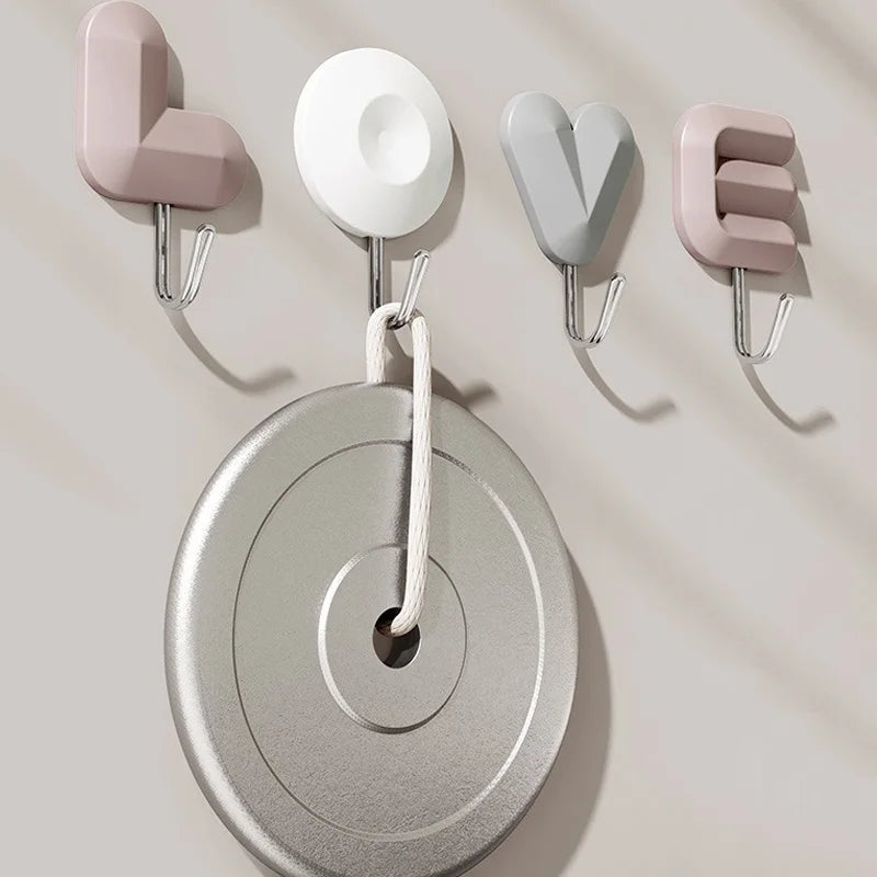 Houseeker 6-Hook Hat Holder — L-Shaped Wall Mount Rack for Baseball Caps & Belts