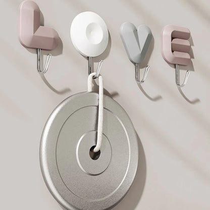 Houseeker 6-Hook Hat Holder — L-Shaped Wall Mount Rack for Baseball Caps & Belts