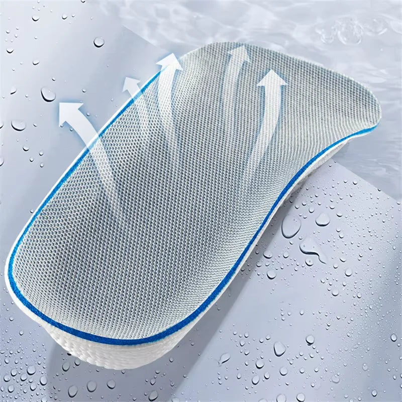 Arch Support Height Increase Insoles — Orthopedic Breathable Memory Foam Half Pads with 7-Point Lift for Flat Feet Support