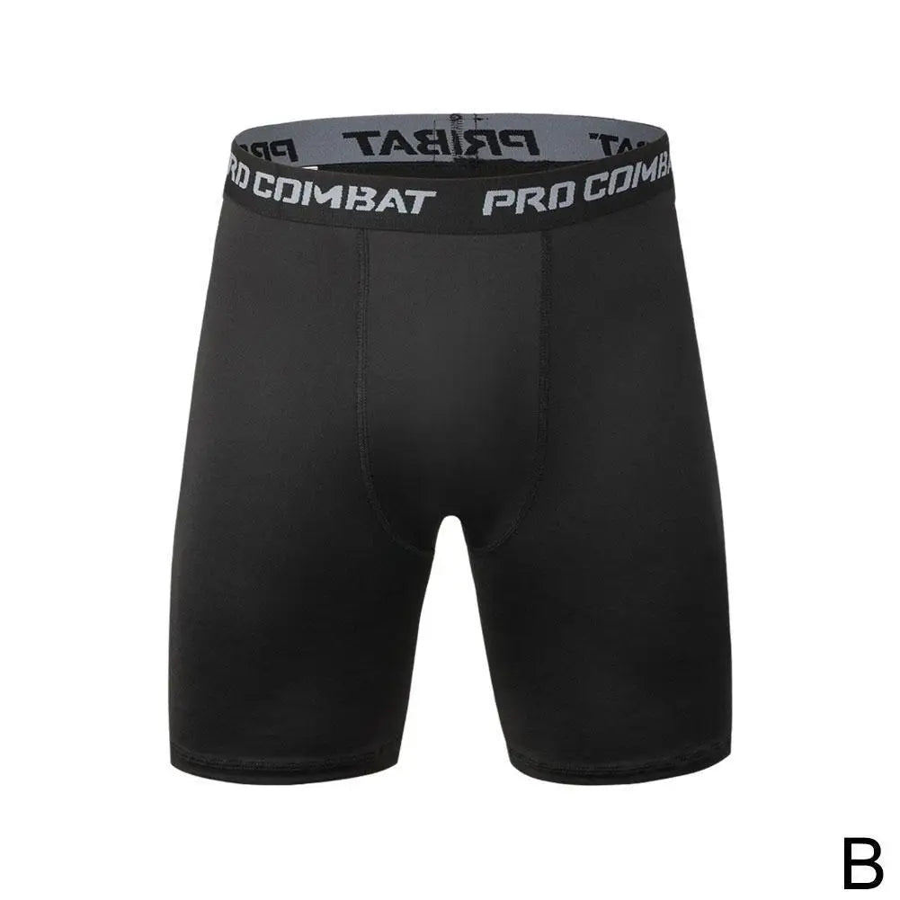 Men’s Compression Leggings — Quick-Dry Basketball, Running & Training Quarter-Length Sports Fitness Pants
