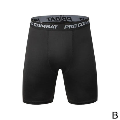 Men’s Compression Leggings — Quick-Dry Basketball, Running & Training Quarter-Length Sports Fitness Pants