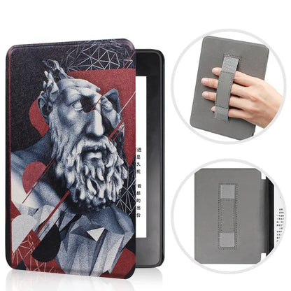 6" Kindle 11th Generation 2024 Case | PU Leather Ebook Cover with Hand Strap & Auto Wake Sleep