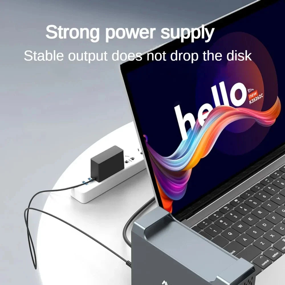 MAIWO 3.5 Inch Dual Bay External Hard Drive Enclosure – SATA Disk Array with 4 RAID Functions for 3.5 Inch HDD