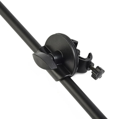 55CM Rotating Microphone Stand with Crossbar Arms - Mic Clip, Phone Holder, and Extension Bracket, Designed with 3/8" Thread Crossbar