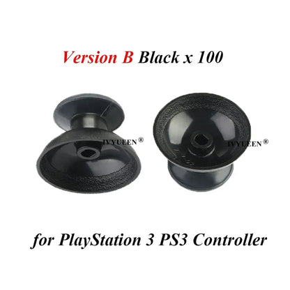 IVYUEEN 100PCS Black Analog Stick Caps – Thumb Grip Covers for PS5, PS4, PS3 & Xbox Controllers