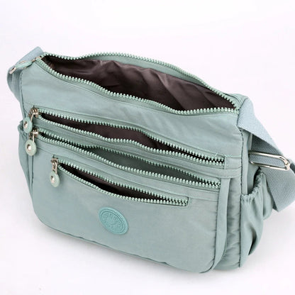 Waterproof Nylon Shoulder Bag | Crossbody Messenger Bag for Women | Ladies Handbag