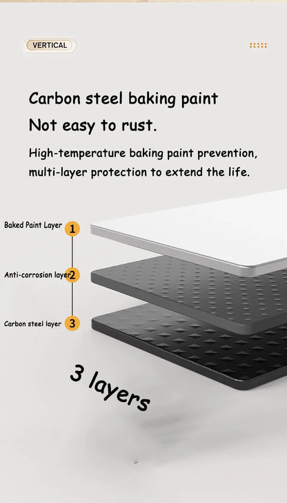 Telescopic Under-Desk Storage Rack – Metal Cable Management Tray for Home and Office, No-Punch Wire Organizer