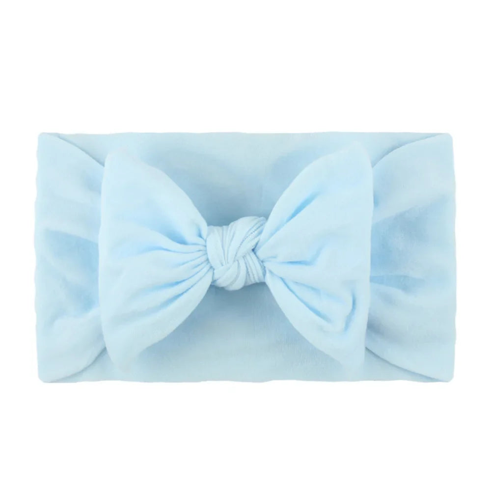 Baby Girls Rabbit Ear Bow Headband – Soft Knot Hairband for Newborns, Infants & Toddlers Photo Props