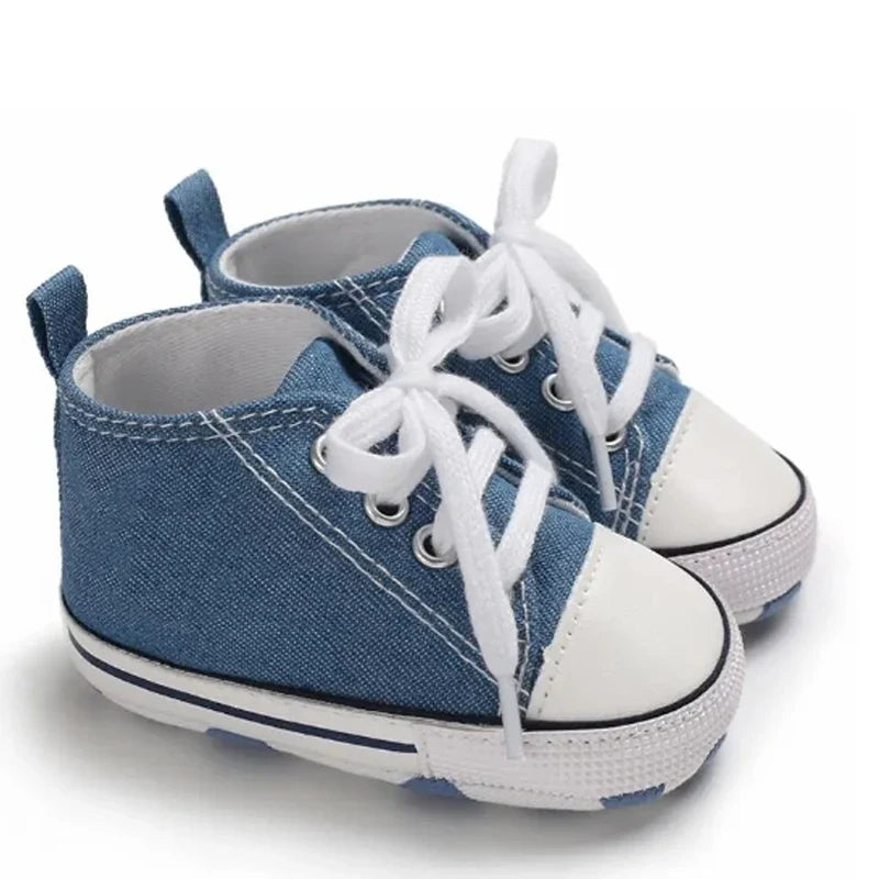 New Baby Shoes for Boys & Girls – Classic Canvas Casual Sneakers, Soft Sole Non-Slip Toddler Walkers D2486