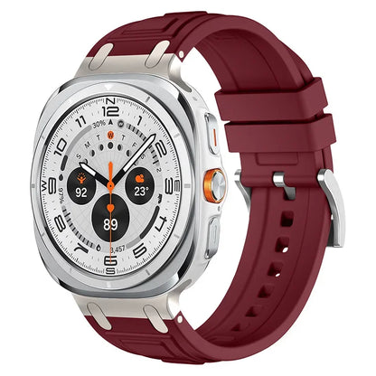 Soft Silicone Loop Strap for Samsung Galaxy Watch Ultra 47mm — Men’s Sports Band with No-Gap Curved End Bracelet