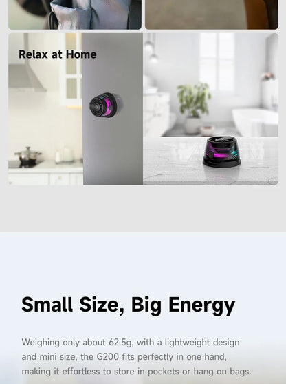 Edifier HECATE G200 Portable Bluetooth Speaker – RGB Lighting, BT5.3 Mini Sound Box with 7-Hour Playback & Phone Holder
