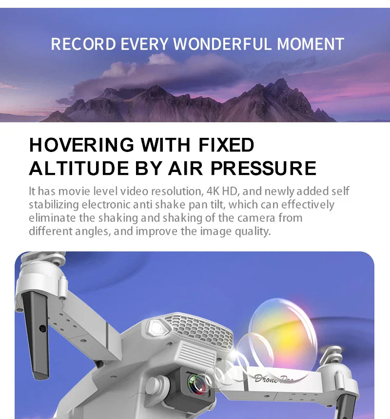 KBDFA 2023 E88 Pro WIFI FPV Drone – 4K/1080P HD Camera, Height Hold, Foldable Quadcopter Helicopter for Kids & Gifts        4o mini