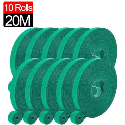 Garden Plant Support Tape - Reusable Nylon Hook-and-Loop Ties for Climbing Plants & Flowers