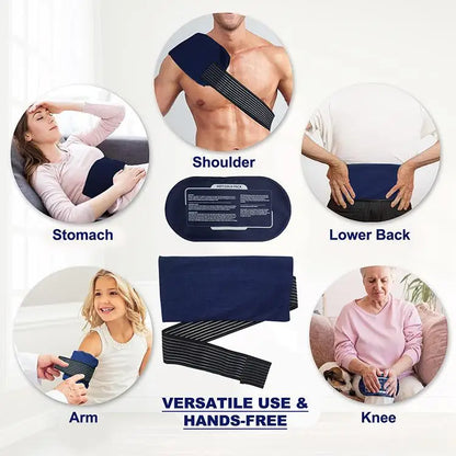 Medvice 2-Pack Reusable Gel Ice & Heat Wraps – Versatile Strap for Injuries, Joint Pain & Muscle Soreness
