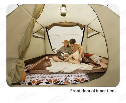 Naturehike Aries Tunnel Tent – 4-6 Person 4-Season Geodesic Outdoor Camping Tent, Double Layer, Large Travel Shelter