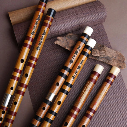Chinese Bamboo Flute Dizi – Traditional Flute for Beginners, Key C/D/E/F/G Musical Instrument