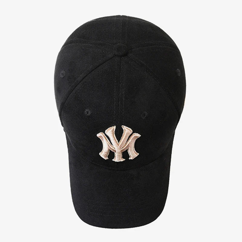 Embroidered Letter Baseball Cap - Adjustable Unisex Casual Duck Bill Sun Hat for Men & Women