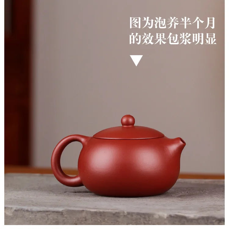 Yixing Handmade Purple Clay Teapot – Xishi Pot with Tea Filter, Customized Teaware Set, Puer Drinkware Gift