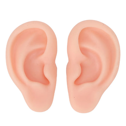 Soft Silicone Ear Model – Flexible Piercing Practice & Earring Display Training Mannequin for Jewelry Showcase & Ear Piercing Practice