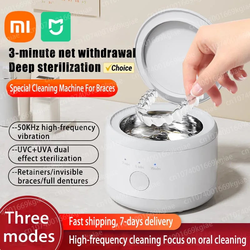Xiaomi MIJIA Electric Braces & Retainer Cleaning Box – Multifunctional Denture & Jewelry Cleaner, Orthodontic Care Machine