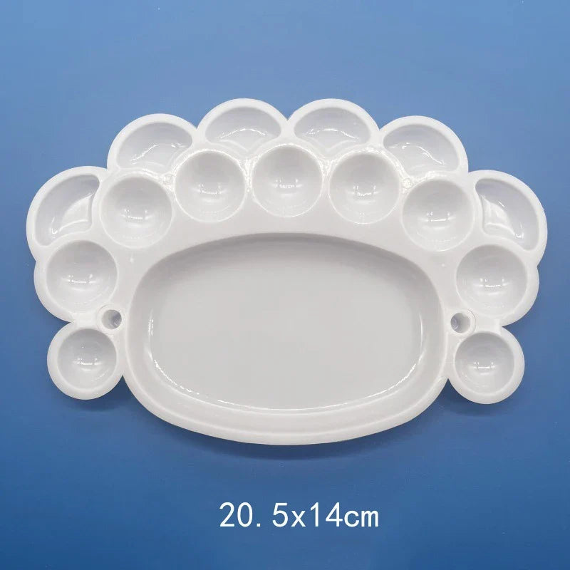 Reusable Plastic Painting Palette – Easy-Clean Paint Tray Art Supply for Acrylic & Watercolor, Ideal for School & Office Artists