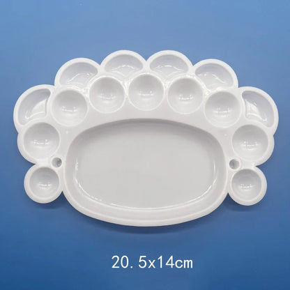 Reusable Plastic Painting Palette – Easy-Clean Paint Tray Art Supply for Acrylic & Watercolor, Ideal for School & Office Artists