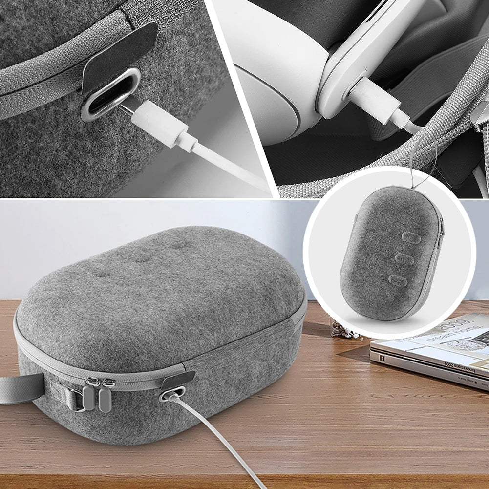 Portable Carrying Case for Meta Quest 3 - Travel-Sized VR Storage Bag with Larger Capacity, Protective EVA Material for Quest 3 Accessories