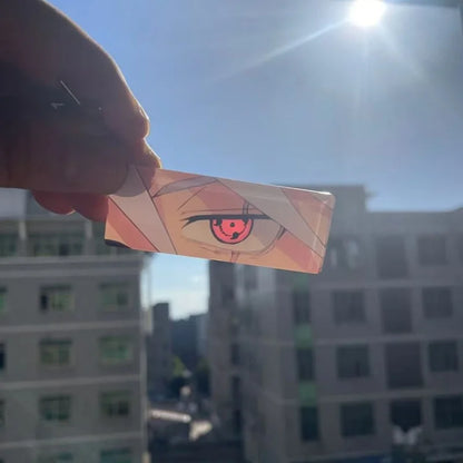 Naruto Acrylic Keychain — Double-Sided Uchiha Itachi Shining Eyes Pendant, Rectangular Backpack Charm, Christmas Gift