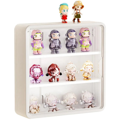 Wall-Mounted Doll Blind Box Storage Rack – Magnetic Suction Figurine Display Cabinet, Dustproof Handheld Box for Collectibles