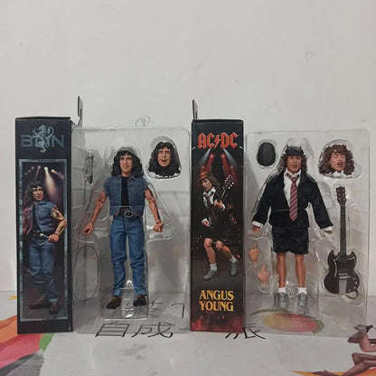 NECA Highway to Hell Angus Young & Bon Scott Action Figure – 18cm Collectible Toy Gift