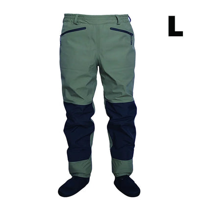 3 Layer Breathable Waterproof Fly Fishing Waist Waders – Stockingfoot High Pant Waders for Duck Hunting & Wading