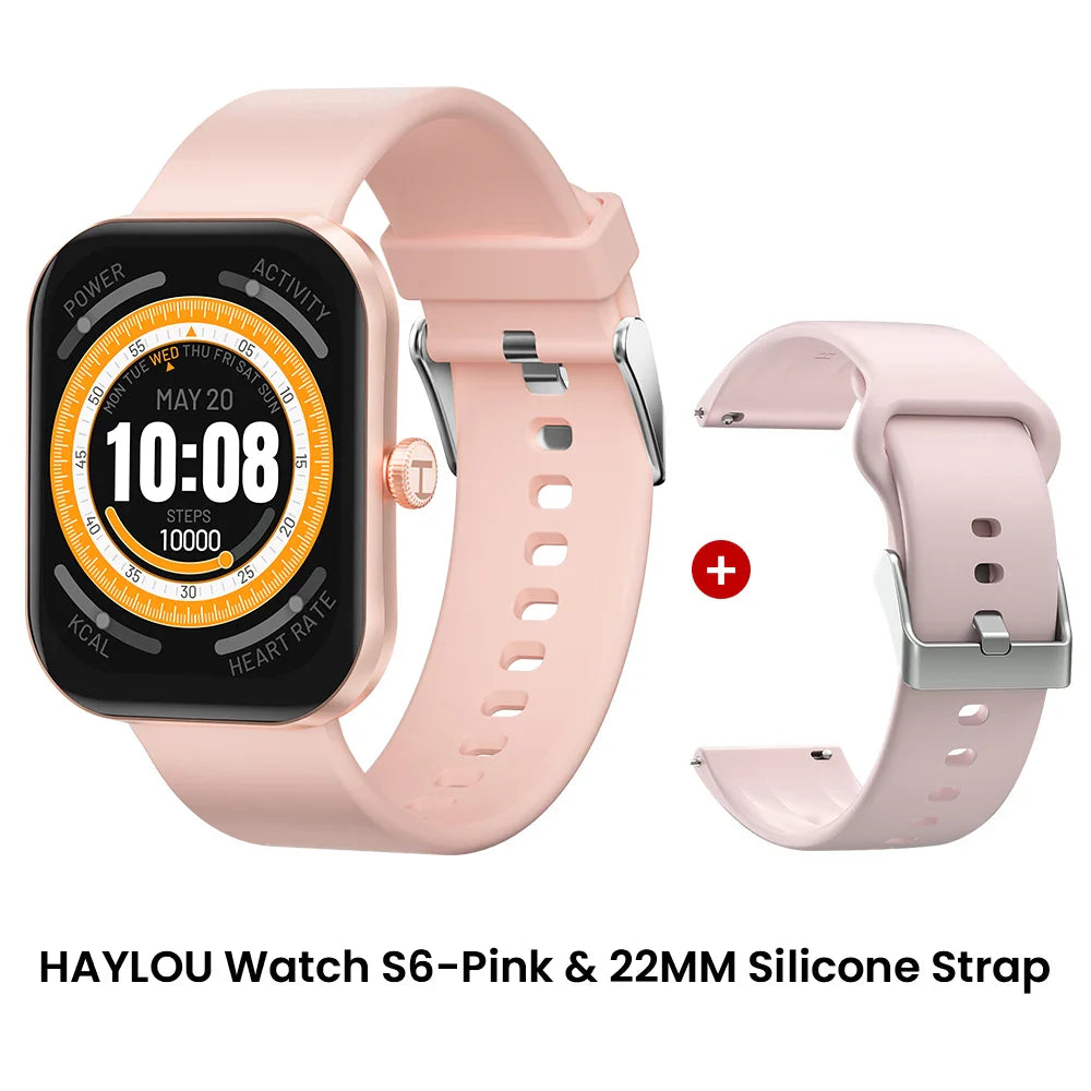 HAYLOU Watch S6 Smartwatch — 2.01" HD Display, Bluetooth Voice Calls, IP68 Waterproof Fitness Tracker