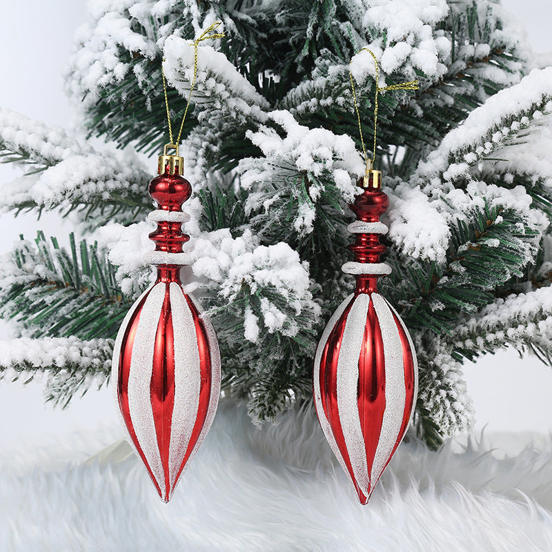 Christmas Tree Hanging Ornament – Red & White Candy Cane Pendant for Xmas, Home Decor & New Year 2024