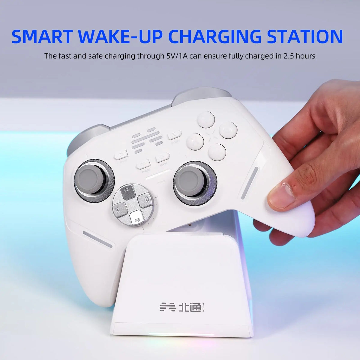 BEITONG KP20/KP40/KP70 Controller Charging Dock - Gamepad Charging Station with LED Indicator & 2.4GHz Dongle Storage