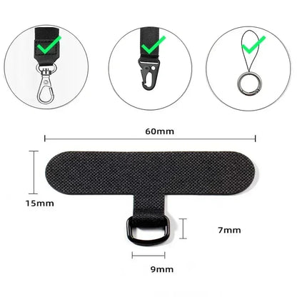 Universal TPU Anti-Lost Phone Lanyard – 10/5/1PCS Detachable Nylon Hanging Cord Strap, Card Gasket & Tether Pad