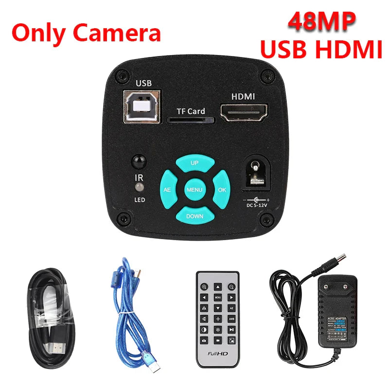 1080P 4K Digital Microscope – Full HD Industrial C-Mount Camera for PCB Welding & Mobile Phone Repair