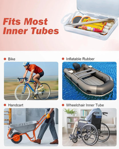 Bike Tire Repair Kit – Patches, Grinding Film, Crowbar & Multifunctional Tools for Cycling Repairs
