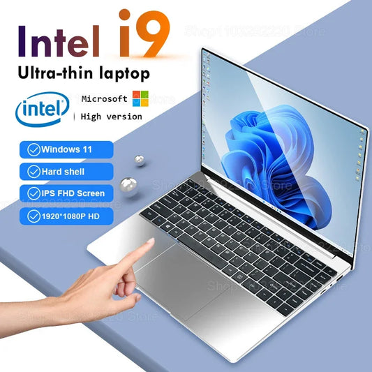 14.1" Portable Windows 11 Pro Laptop — Intel Core i9, 16GB RAM, 1TB/2TB SSD, HD Screen Gaming PC