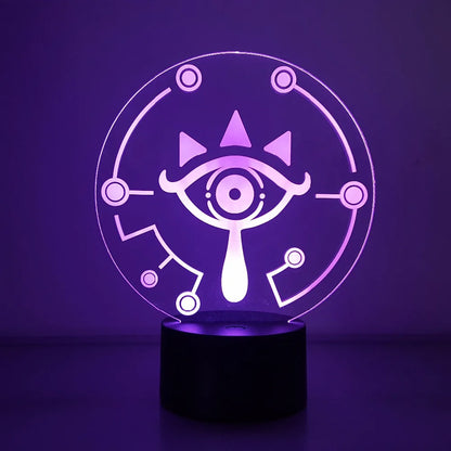 Zelda 3D Night Light Lamp – Link Breath of the Wild Anime Figure for Kids Gift