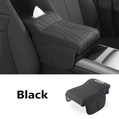 Car Armrest Height Increase Pad with Storage Bag – Leather Center Console Cover for Jaecoo J7, Jetour T2 & Haval H9 (2024–2025)